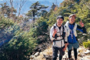 先生と山登り！
