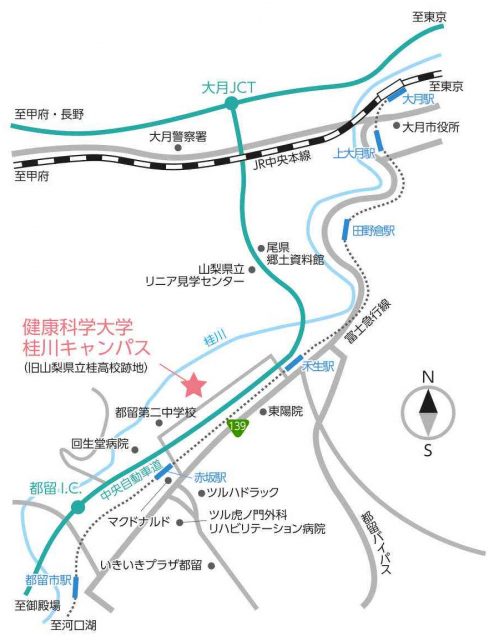 桂川キャンパス周辺の地図